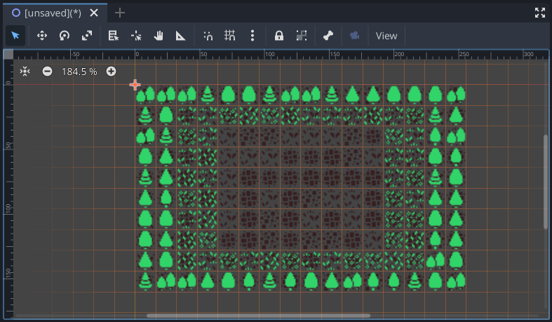 Completed vegetation tilemap